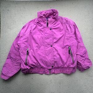Vintage 80s 90s Obermeyer Kristi Ski Jacket Womens 16 XL Purple Nylon Puffer